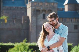 Het huwelijksaanzoek van Yvonne aan Bert bij het Muiderslot - Trouwshoot Stefan Segers